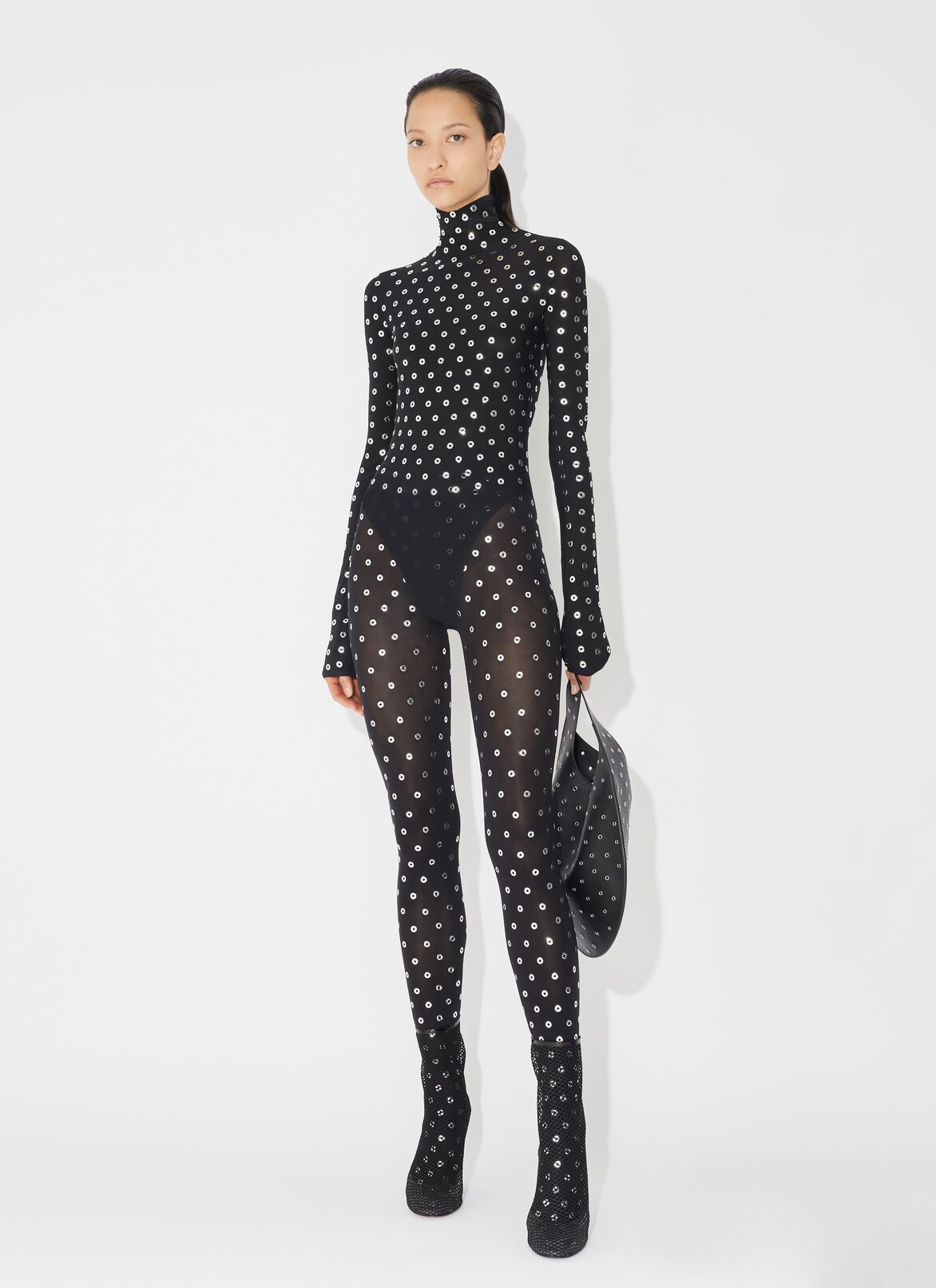 Eyelet tights ALAÏA BLACK EYELET TIGHTS